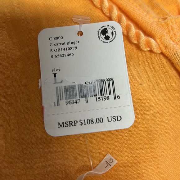 NWT Free People Market Embroidered Boho T-Shirt Short Sleeve V-Neck Over… - Picture 14 of 14